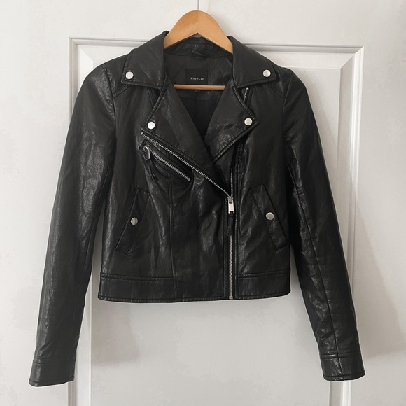 𝅺RW&CO. Vegan Leather Moto Jacket - Picture 2 of 12